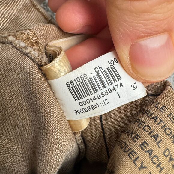 GAP Khaki Cargo Mojave Wide Leg Pants Womens 12 Brown High Rise Garment Dyed - Picture 9 of 16